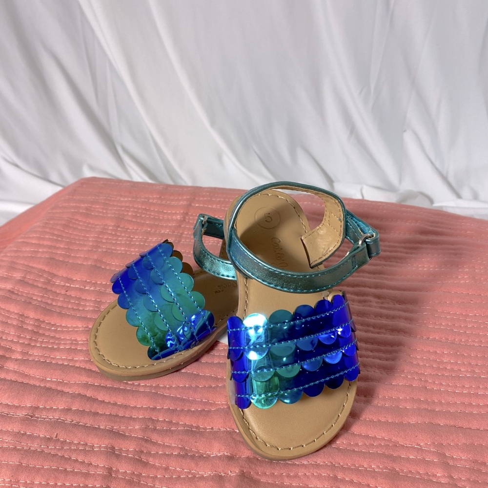 Toddler Cat & Jack sandals, size 5, blue